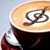 mmouse15: Cup of coffee with treble clef drawn on foam (Coffee musical)