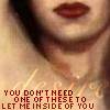 binz: large, dark red lips & pale-skinned neck, text desire, fronted with 'you don't need one of those to let me inside of you ([ endless ] don't look twice)