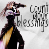 sathari: Sephiroth from FFVII with caption "Count your blessings" (Sephiroth- count your blessings)
