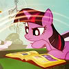 go_dog_go: Twilight Sparkle scowling at an open book (pony: book smarts)
