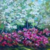 ladyvyola: a bower of white-blue and purple blossoms (dream of spring)