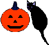 sweetmeow: (Halloween:  Pumpkin and Black cat)