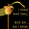 twistedchick: cptr art abstract drop spindle w/wool (oh do I spin)