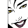 true_desire: Mischevious-looking gold-eyed person of indeterminite gender peering around a corner (Mischief)