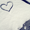 revolutions: A heart shape drawn in snow. (heart in the snow)