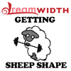 rhi: A dreamsheep lifting weights.  Getting sheepshape (sheepshape)