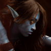 drawsfromwater: icon photo manip depicting female orc with wild look in profile (feral)