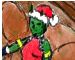 archangelbeth: Green skinned woman with a santa hat - and horns. (XmasB)