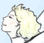 archangelbeth: A pale woman with short, pale-blonde hair, looking upwards and smiling slightly. (SH-Quicksilver)