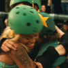 theleaveswant: three women in roller derby gear (Hurl Scouts from Whip It) hug and laugh (group hug)