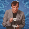 mayhap: Douglas Adams sips tea (Douglas Adams)