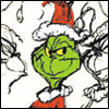 mayhap: the grinch in his santa hat, smiling (grinch)