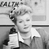 lady_phenyx: Lucy from I Love Lucy waving a bottle. (I need a drink)