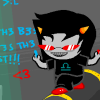 somethinglawful: terezi posing with chalk in each hand (finish with flair)