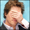lannamichaels: Hugh Grant covers his face with his left hand. His mouth is not covered. (facepalm)