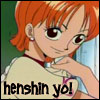 piratequeen: From the anime One Piece, Nami about to pull off her disguise "Henshin yo!" (Henshin yo!)