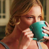 caramarie: Emily from Revenge drinking her morning coffee. (emily drinks coffee)
