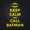 anaraine: The Batman logo on a black background with yellow text: "Keep Calm and Call Batman" ([dcu] call batman)