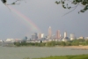 ext_12272: Rainbow over Cleveland, from Edgewater Park overlooking the beach. (Default)
