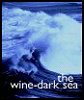 forthwritten: waves.  Text: "the wine-dark sea" (the wine-dark sea)
