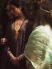 thepersianyouth: Bagoas, hands clasped, whispering with the other eunuchs (Default)