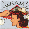 gloss: superhero hit over the head with a book (academia)