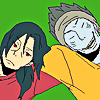 hokuton_punch: Fanart of Itachi and Kisame from Naruto in casual clothes with their arms around each other. (naruto itachi kisame chillin' like villa)