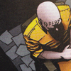 exceptfebruary: calendar man from above, shadowed and in his cell (Counting the days)