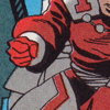 exceptfebruary: Costumed Calendar Man with a clenched fist and looking dramatic. (a Day to remember)