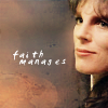 muccamukk: Delenn smiling slightly. Text: Faith Manages. (B5: Faith Manages)