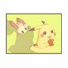 dysis: a plusle and minun glomping pikachu (electric glomps)