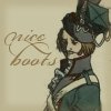 damned_colonial: Flirty-looking Napoleonic soldier saying "nice boots" (nice boots)
