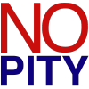 hilarytamar: "No Pity", in large bright letters.  (posts--no pity)