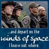 kerravonsen: Stargate team looking right: "...and depart on the winds of space, I know not where." (SG1)