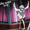 hokuton_punch: Evil Mytho from Princess Tutu in a ballet pose, captioned "The raven boy." (princess tutu evil mytho bookelfe)