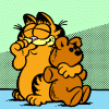 eurohackie: Garfield, holding Pooky, and sucking his thumb (Garfield - Comfort)