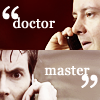 doctor_and_master: Simm!Doctor and Ten on cell phones with captions "Doctor" and "Master" (dw20r21cat3)