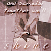 hokuton_punch: Screenshot of Anthy and Utena from the Utena anime, with the caption "And someday together we'll shine." (utena anthy hands together shine)