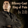 laurashapiro: Jack in a heroic pose in trenchcoat. Text reads "Billowy-Coat King of Pain (v. 2.0)" (jack king of pain)