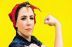 nanaya: Sarah Haskins as Rosie The Riveter, from Mother Jones (Default)
