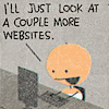 hokuton_punch: Animated icon of someone losing their life to the internet. (iconomicon internet soulsucking)