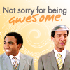 talibusorabat: A young black man and a young Palestinian man "Not sorry for being awesome" (Community: Not sorry)