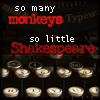 recessional: an image of a typewriter keyboard with the words "so many monkeys, so little shakespeare" over top (personal; should be 5 new plays by now!)