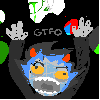 almostexclusivelyornery: Karkat in scribble mode desperately dispelling the image of Jade and Jadesprite kissing. (I AM BEING PLEASANT AND AGREEABLE)