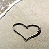 musesfool: heart drawn in the sand (heart)
