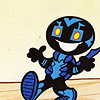 odditycollector: A simplified rendition of Jaime Reyes walking forward with a large grin and open arms (Jaime Reyes)