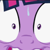 no_vampires_plz: animated closeup of Twilight's face, looking extremely stressed and with one eyelid twitching (eyetwitch)