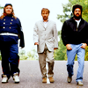 beedekka: From Vic & Bob's Catterick. Mark, Carl and Chris stride purposefully down the road. (The Road To Catterick)