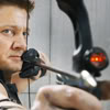 ymfaery: Hawkeye aiming with laser targeting system on bow (Avengers:  Hawkeye + laser targeting)