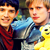 ineptshieldmaid: Merlin, Arthur and Pudsey (Merlin - A/M - Pudsey)